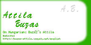 attila buzas business card